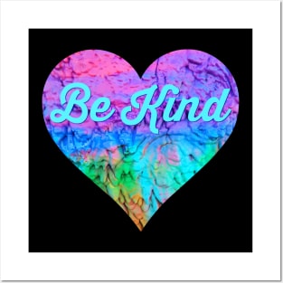 Be Kind Heart Posters and Art